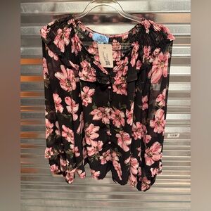 Cece floral blouse woman’s size medium